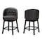 Baxton Studio Theron MidCentury Faux Leather Wood Swivel Counter Stool SetBrown2PC 225-2PC-12970-ZORO - alternate 3